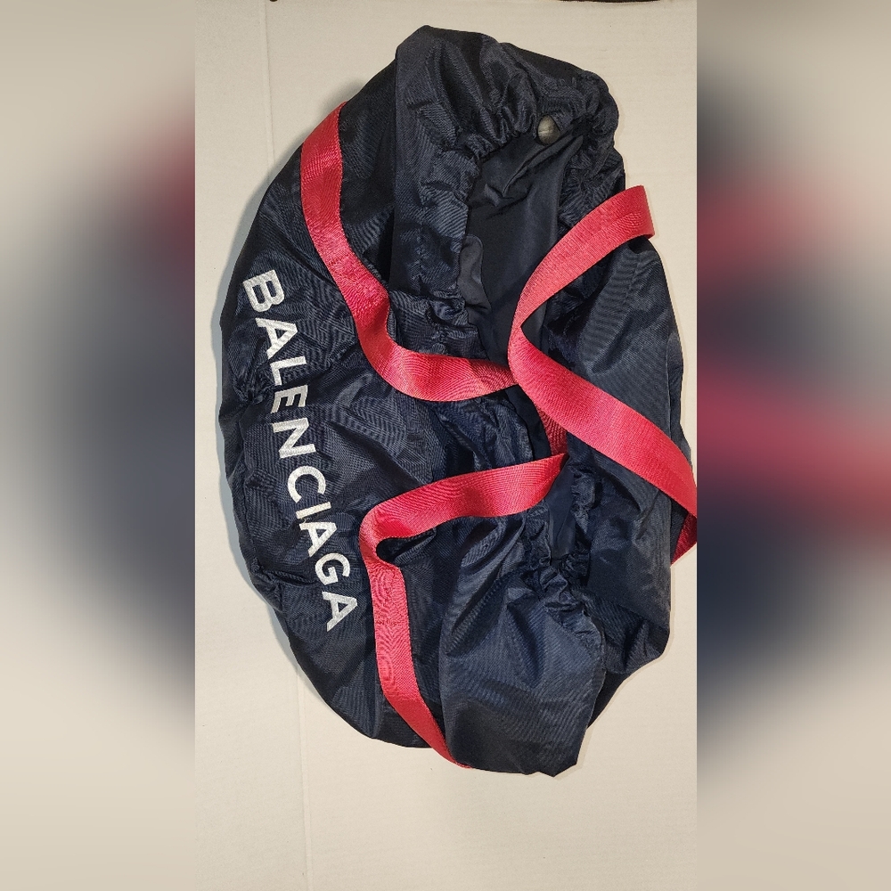 Balenciaga Dark Blue Bag with Red Accents
